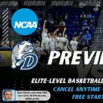 NCAAB preview graphic for Drake Bulldogs vs Southern Illinois Salukis with both team logos, a matchup-themed background image, and the ScoresAndStats logo.
