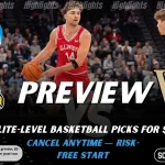 Illinois State Redbirds vs Wake Forest Demon Deacons NCAAB preview image with both team logos, a relevant basketball background, and the ScoresAndStats logo.