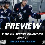 Winnipeg Jets vs St. Louis Blues preview image with both team logos, a relevant hockey background, and the ScoresAndStats logo.