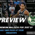 San Antonio Spurs vs Milwaukee Bucks preview image with both team logos, a relevant basketball background, and the ScoresAndStats logo.