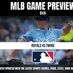 MLB Game Preview: Royals vs Twins, stay updated with the latest sports scores, picks, stats, odds and analysis.