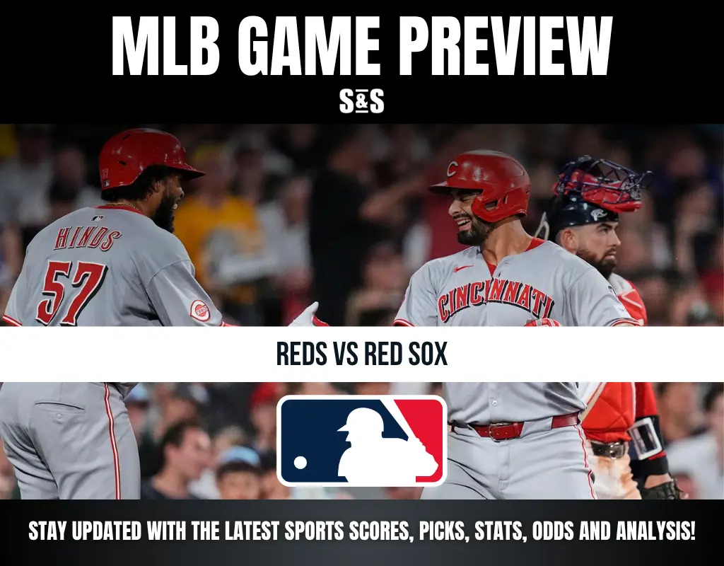 MLB game preview featuring Cincinnati Reds players and Boston Red Sox, with a focus on scores, picks, stats, odds, and analysis.