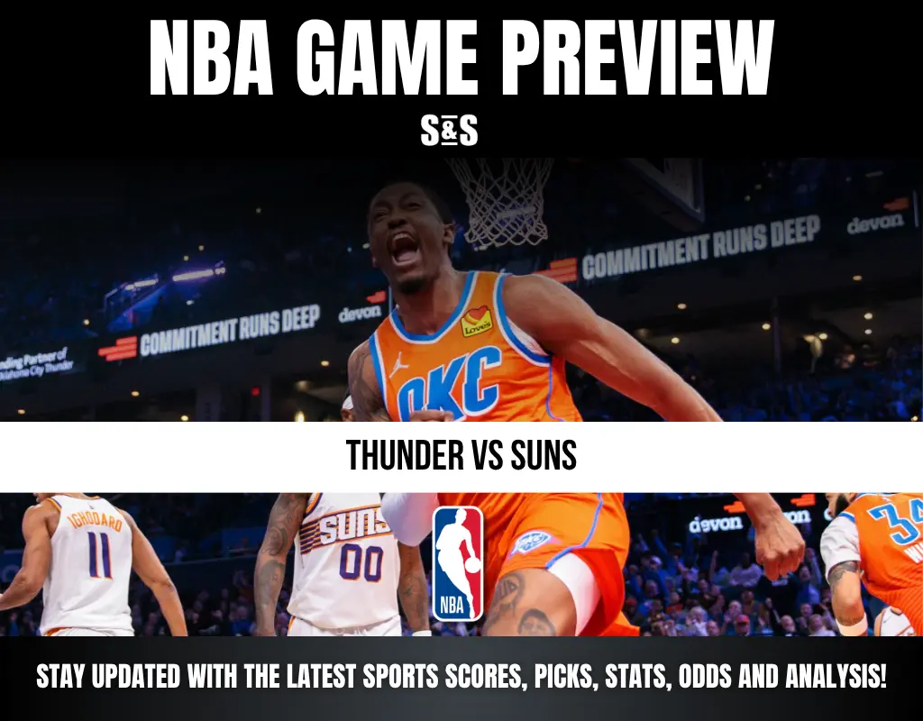 NBA game preview featuring the Oklahoma City Thunder vs. Phoenix Suns, with a focus on sports updates and analysis.