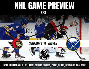 NHL Game Preview featuring a matchup between the Senators and Sabres.