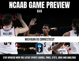 NCAAB GAME PREVIEW: Michigan vs Connecticut. Stay updated with the latest sports scores, picks, stats, odds and analysis!