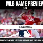 MLB Game Preview: Reds vs Rockies. Stay updated with the latest sports scores, picks, stats, odds, and analysis.