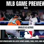 MLB Game Preview: Orioles vs Astros. Stay updated with the latest sports scores, picks, stats, odds and analysis.