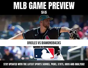 MLB Game Preview with a player from the Diamondbacks pitching against the Orioles.