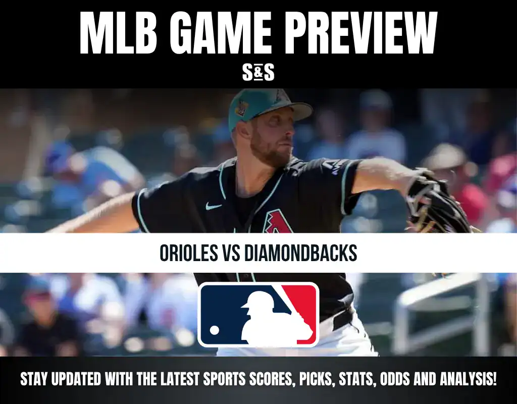 MLB Game Preview with a player from the Diamondbacks pitching against the Orioles.