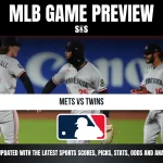 MLB game preview featuring the Mets vs. Twins, with players from the Minnesota Twins in focus.