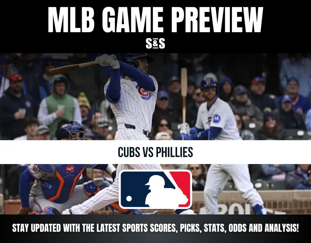 MLB Game Preview for Cubs vs. Phillies, with a focus on staying updated with the latest sports scores, picks, stats, odds, and analysis.