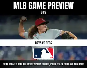 MLB Game Preview featuring Rays vs Reds with a player from the Cincinnati Reds.