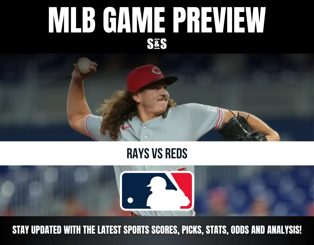 MLB Game Preview featuring Rays vs Reds with a player from the Cincinnati Reds.