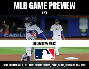 MLB Game Preview featuring the Dodgers vs. Mets, with a focus on staying updated with the latest sports scores, picks, stats, odds, and analysis.