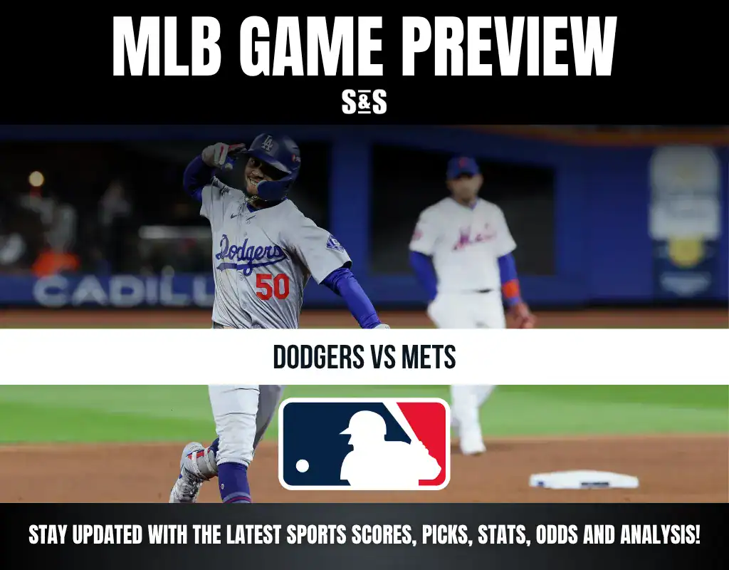 MLB Game Preview featuring the Dodgers vs. Mets, with a focus on staying updated with the latest sports scores, picks, stats, odds, and analysis.
