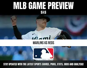 MLB Game Preview featuring a player from the Miami Marlins pitching against the Cincinnati Reds.