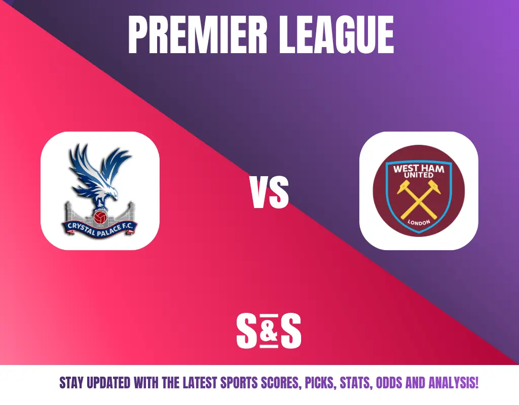 Premier League match between Crystal Palace and West Ham United.