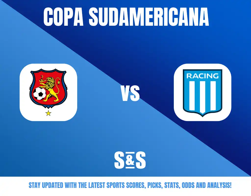 Copa Sudamericana match between two teams, with logos displayed for each team.