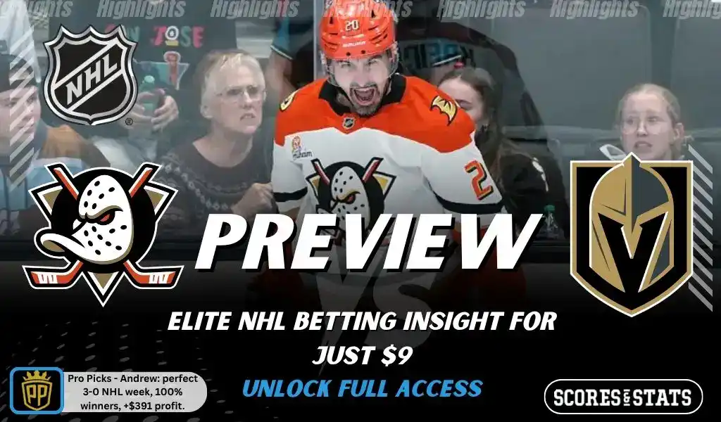 Anaheim Ducks vs Vegas Golden Knights