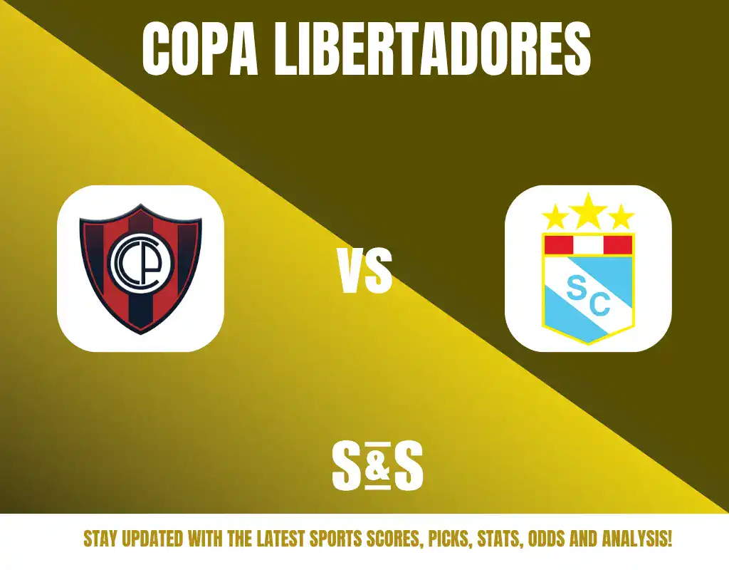 Copa Libertadores logo featuring team logos and a call to stay updated with the latest sports scores, picks, stats, odds, and analysis.