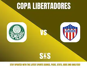COPA LIBERTADORES - PALMEIRAS vs JUNIOR - STAY UPDATED WITH THE LATEST SPORTS SCORES, PICKS, STATS, ODDS AND ANALYSIS!