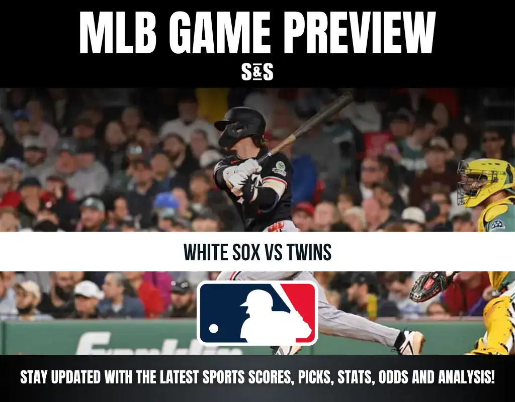 MLB Game Preview featuring a matchup between the White Sox and Twins, with information on staying updated with the latest scores, picks, stats, odds, and analysis.