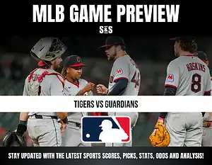 MLB Game Preview featuring Tigers vs Guardians, with a focus on the latest sports scores, picks, stats, odds, and analysis.
