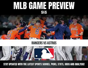 MLB Game Preview, featuring the teams Rangers vs Astros.