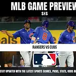 MLB Game Preview featuring Rangers vs Cubs with a focus on staying updated with the latest sports scores, picks, stats, odds, and analysis.
