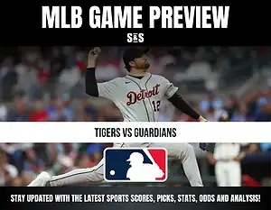 MLB Game Preview featuring a pitcher from the Detroit Tigers against the Cleveland Guardians.
