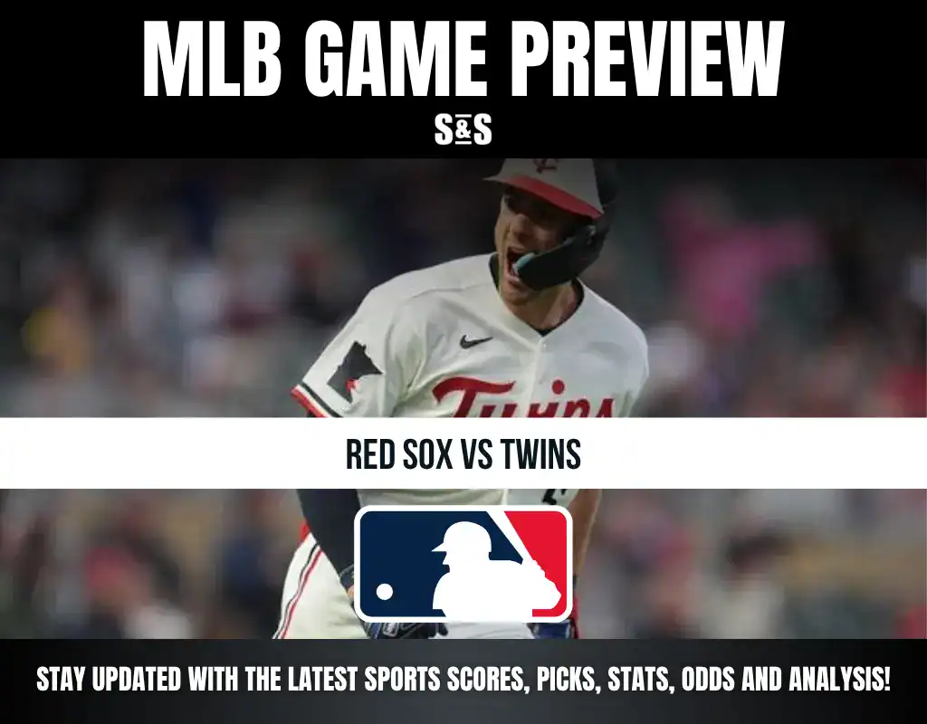 MLB Game Preview featuring a matchup between the Red Sox and Twins, with a focus on latest sports scores, picks, stats, odds, and analysis.