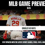 MLB Game Preview: Orioles vs. Rays, featuring player Basallo in a team uniform.