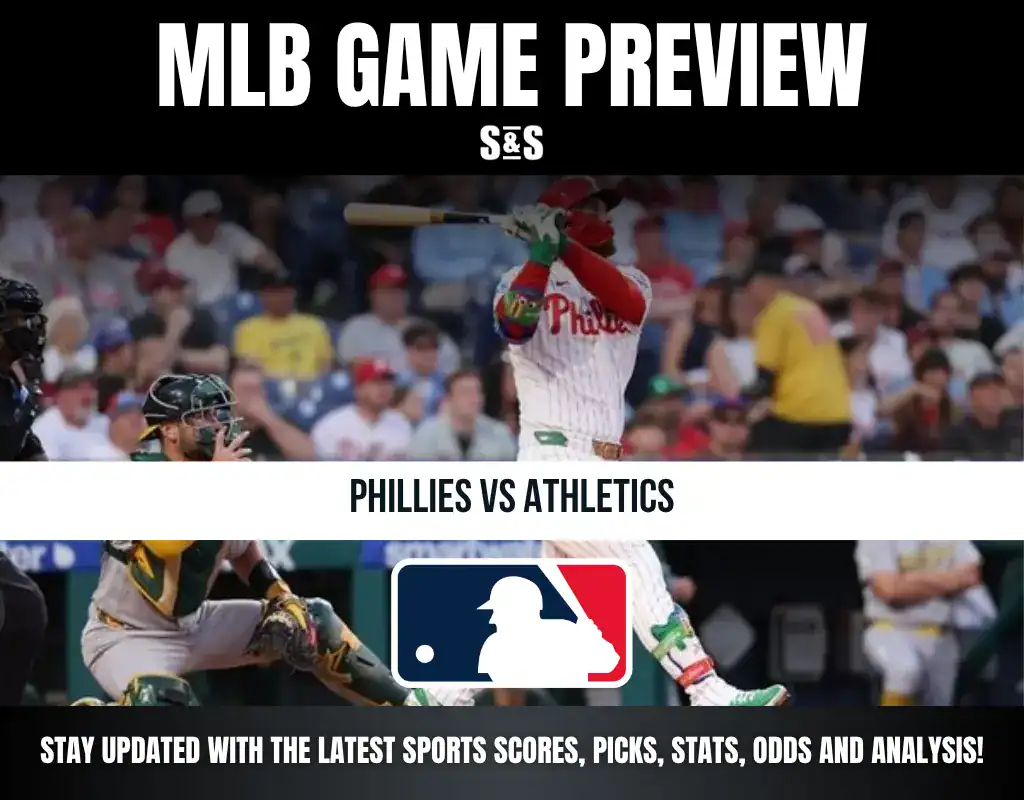 MLB Game Preview featuring a matchup between the Phillies and Athletics, with an emphasis on staying updated with the latest sports scores, picks, stats, odds, and analysis.
