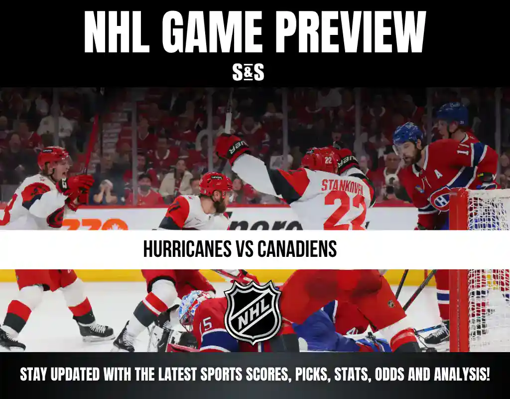 NHL Game Preview: Hurricanes vs Canadiens. Stay updated with the latest sports scores, picks, stats, odds, and analysis.