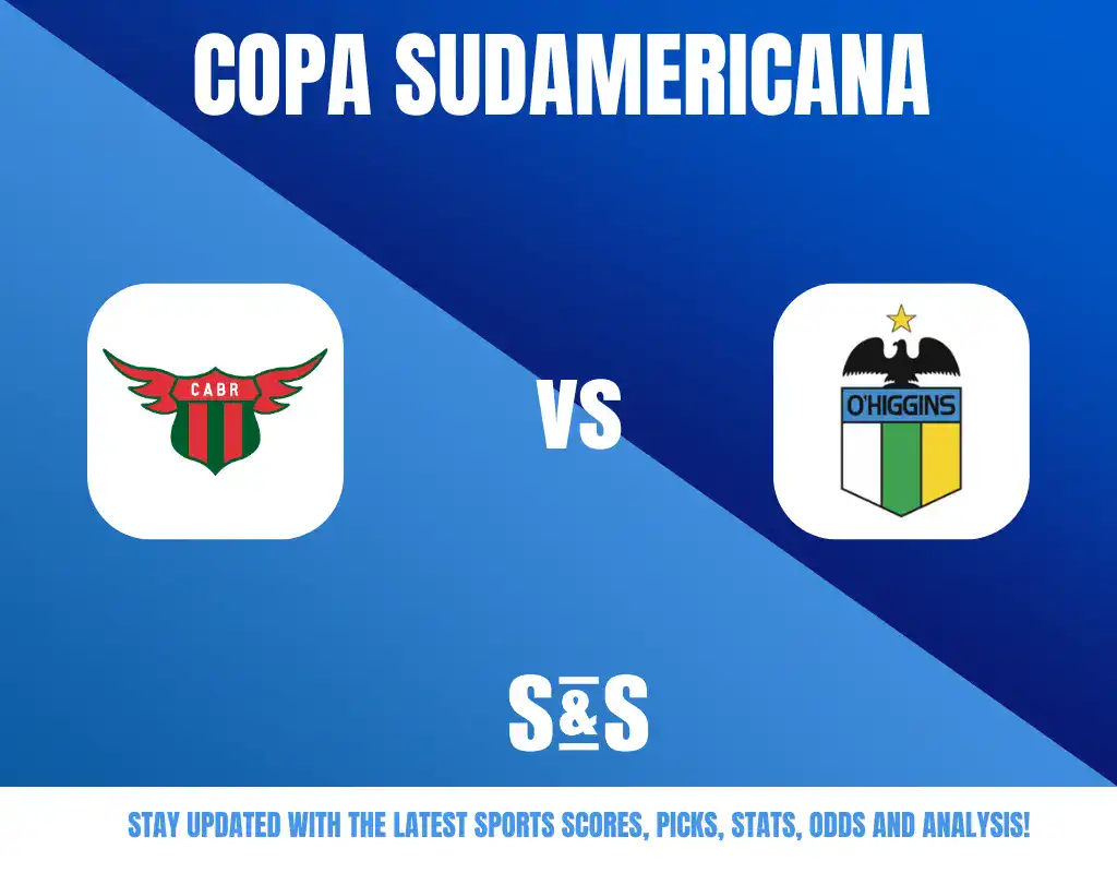 Copa Sudamericana logo featuring two team crests opposing each other, with promotional text below.