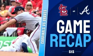 Game recap of the Cardinals vs Braves game.