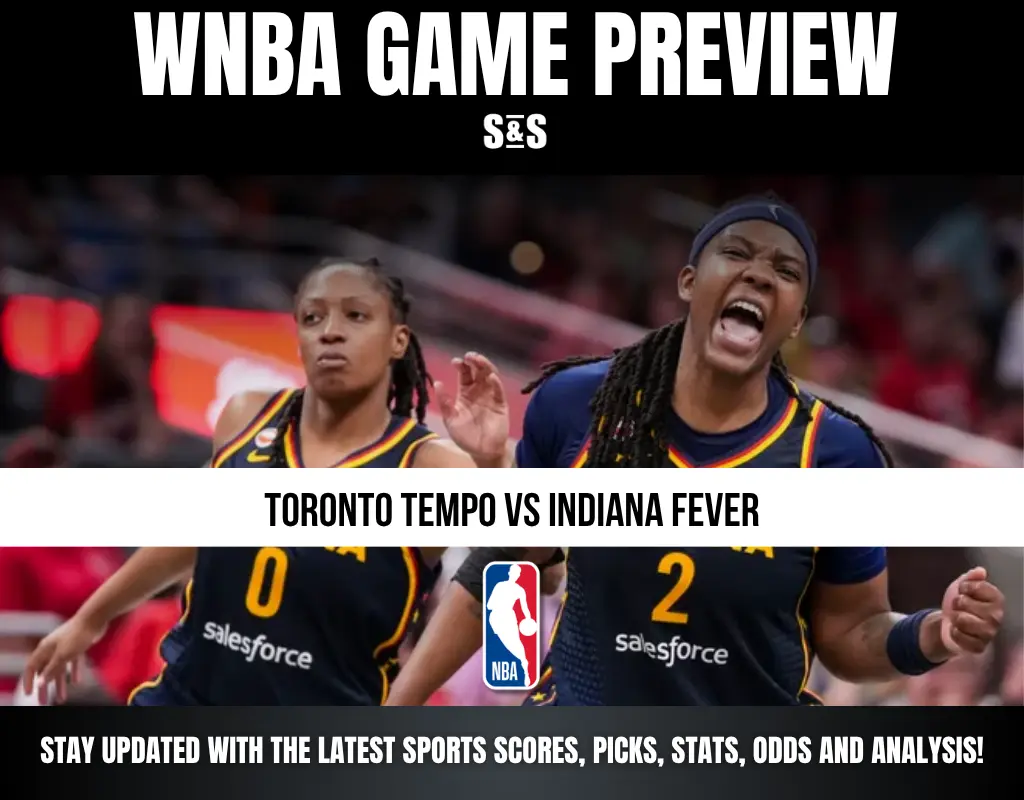WNBA GAME PREVIEW: TORONTO TEMPO VS INDIANA FEVER. STAY UPDATED WITH THE LATEST SPORTS SCORES, PICKS, STATS, ODDS AND ANALYSIS!
