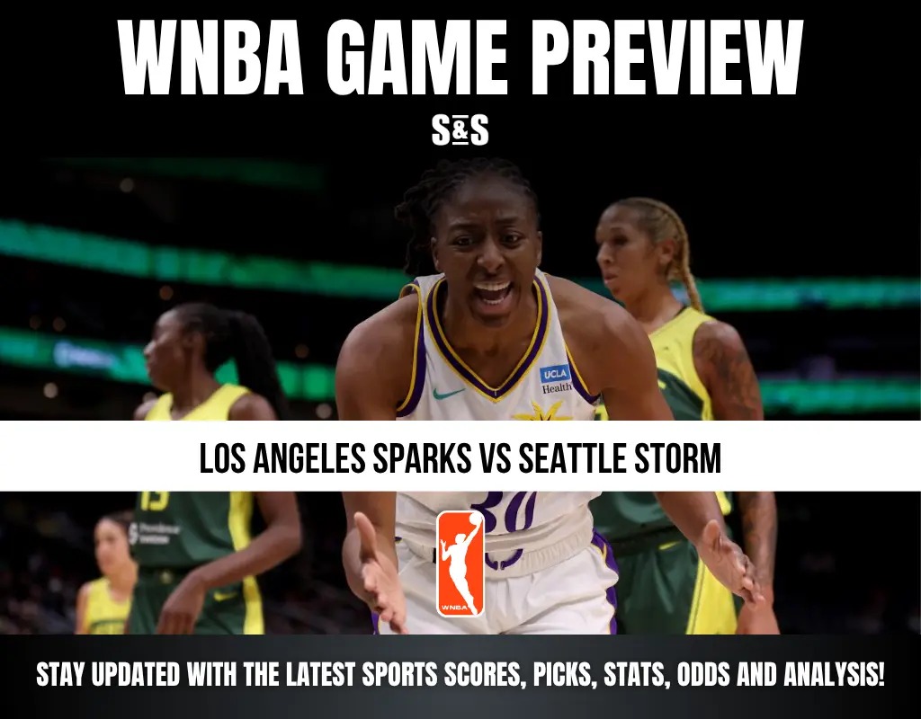 WNBA game preview featuring a matchup between Los Angeles Sparks and Seattle Storm.