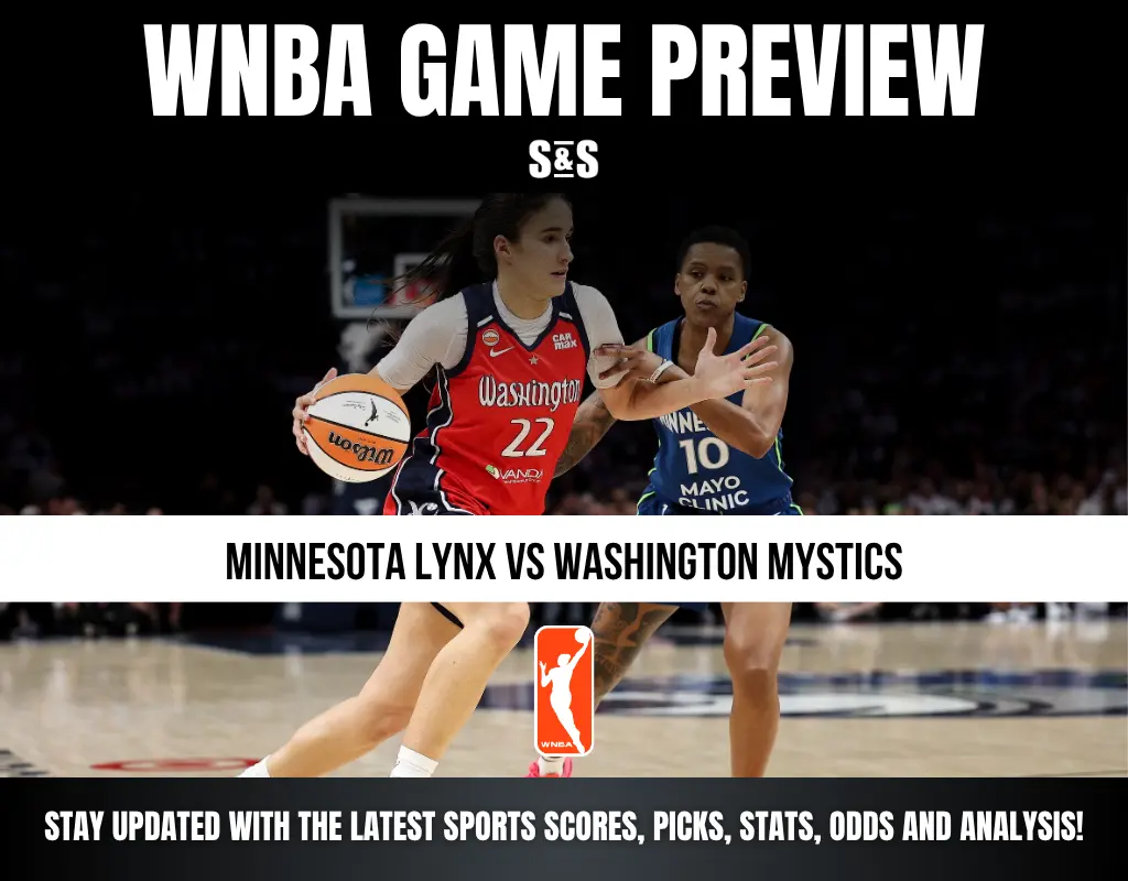 WNBA GAME PREVIEW: MINNESOTA LYNX VS WASHINGTON MYSTICS. Stay updated with the latest sports scores, picks, stats, odds and analysis.