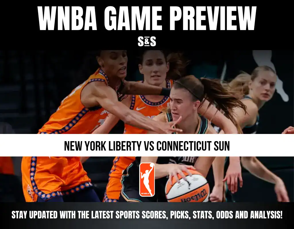WNBA GAME PREVIEW featuring a matchup between New York Liberty and Connecticut Sun.