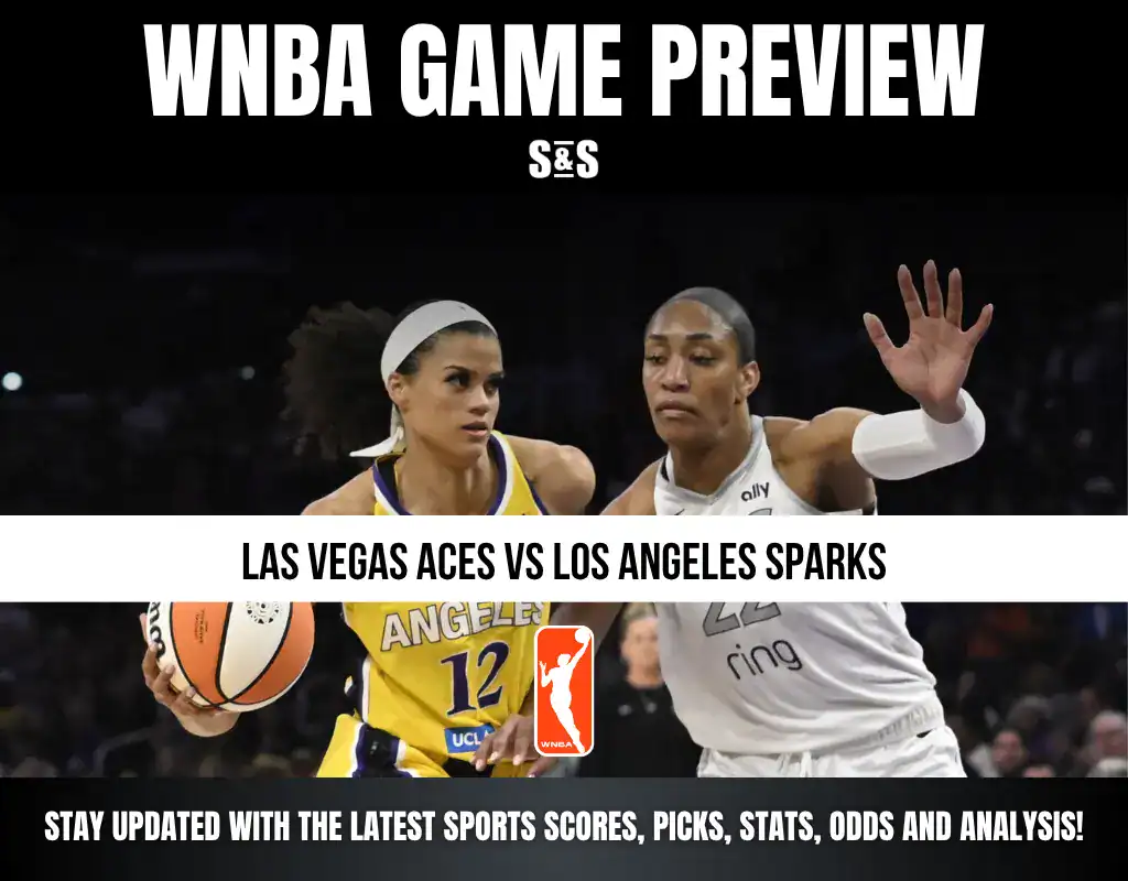 WNBA game preview featuring Las Vegas Aces vs Los Angeles Sparks.
