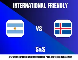 International Friendly match between Argentina and Iceland.