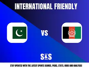 International Friendly between Pakistan and Afghanistan with respective flags.