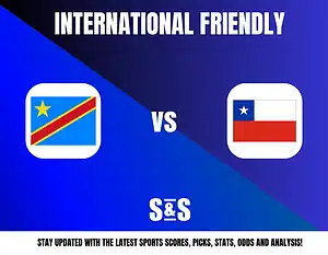 International friendly match between the Democratic Republic of the Congo and Chile.