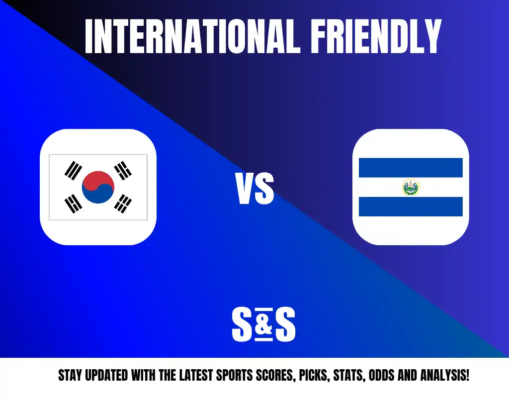 International Friendly: South Korea vs El Salvador. Stay updated with the latest sports scores, picks, stats, odds and analysis!