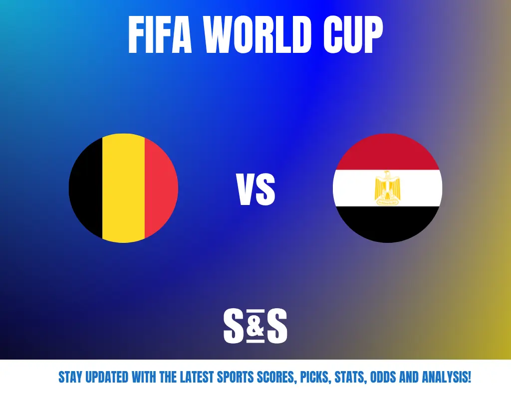 FIFA WORLD CUP: Belgium vs Egypt. Stay updated with the latest sports scores, picks, stats, odds and analysis!