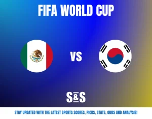 FIFA World Cup: Mexico vs South Korea. Stay updated with the latest sports scores, picks, stats, odds, and analysis!