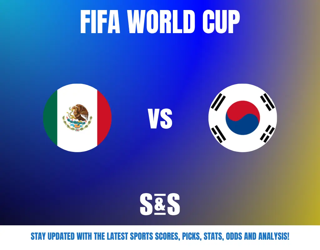 FIFA World Cup: Mexico vs South Korea. Stay updated with the latest sports scores, picks, stats, odds, and analysis!