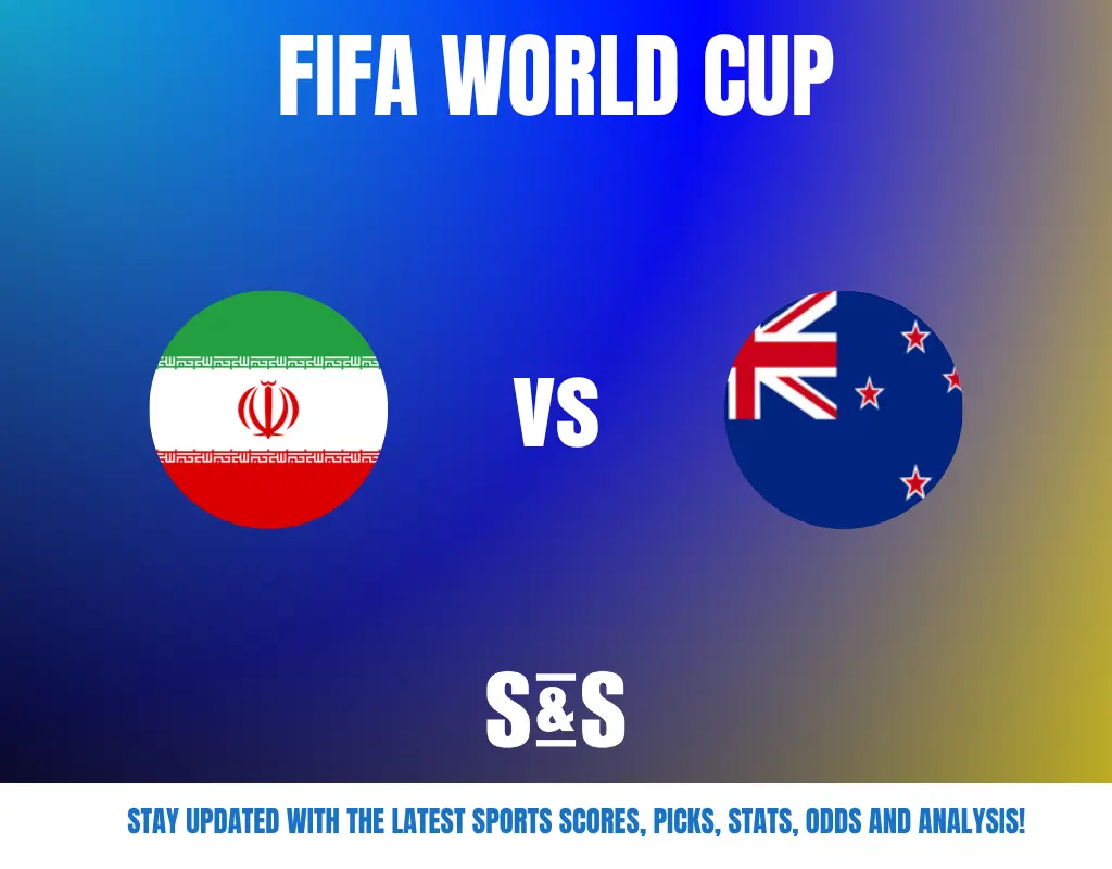 FIFA WORLD CUP - Iran vs New Zealand. Stay updated with the latest sports scores, picks, stats, odds and analysis!