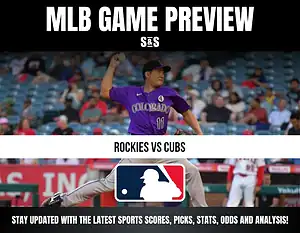 MLB Game Preview: Rockies vs Cubs, with a player from the Colorado Rockies in action.